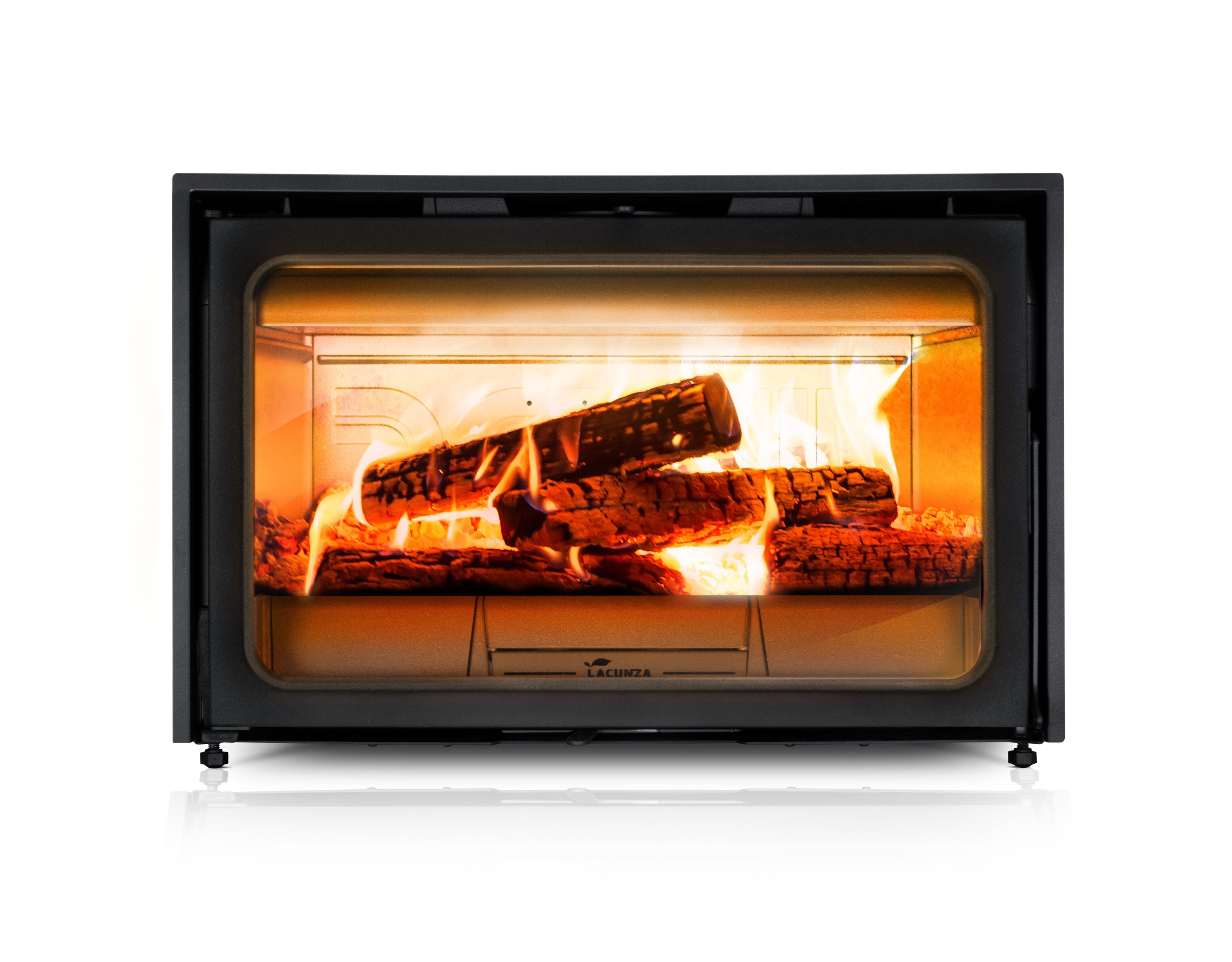 Lacunza IF 800, powerful cast iron, wood-burning fireplace insert, grill grate