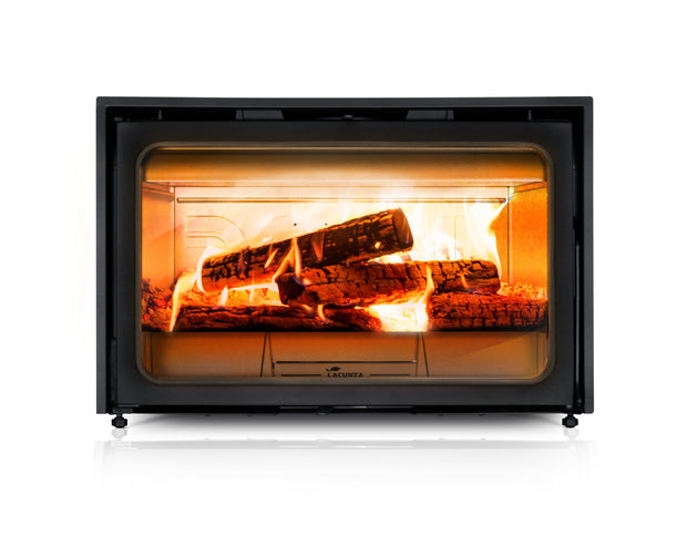 Lacunza IF 800, powerful cast iron, wood-burning fireplace insert, grill grate