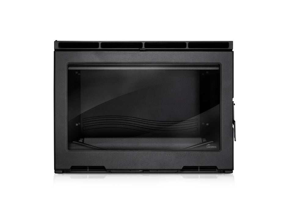 Lacunza MIDI 700, cast iron, wood-burning fireplace insert, black finish