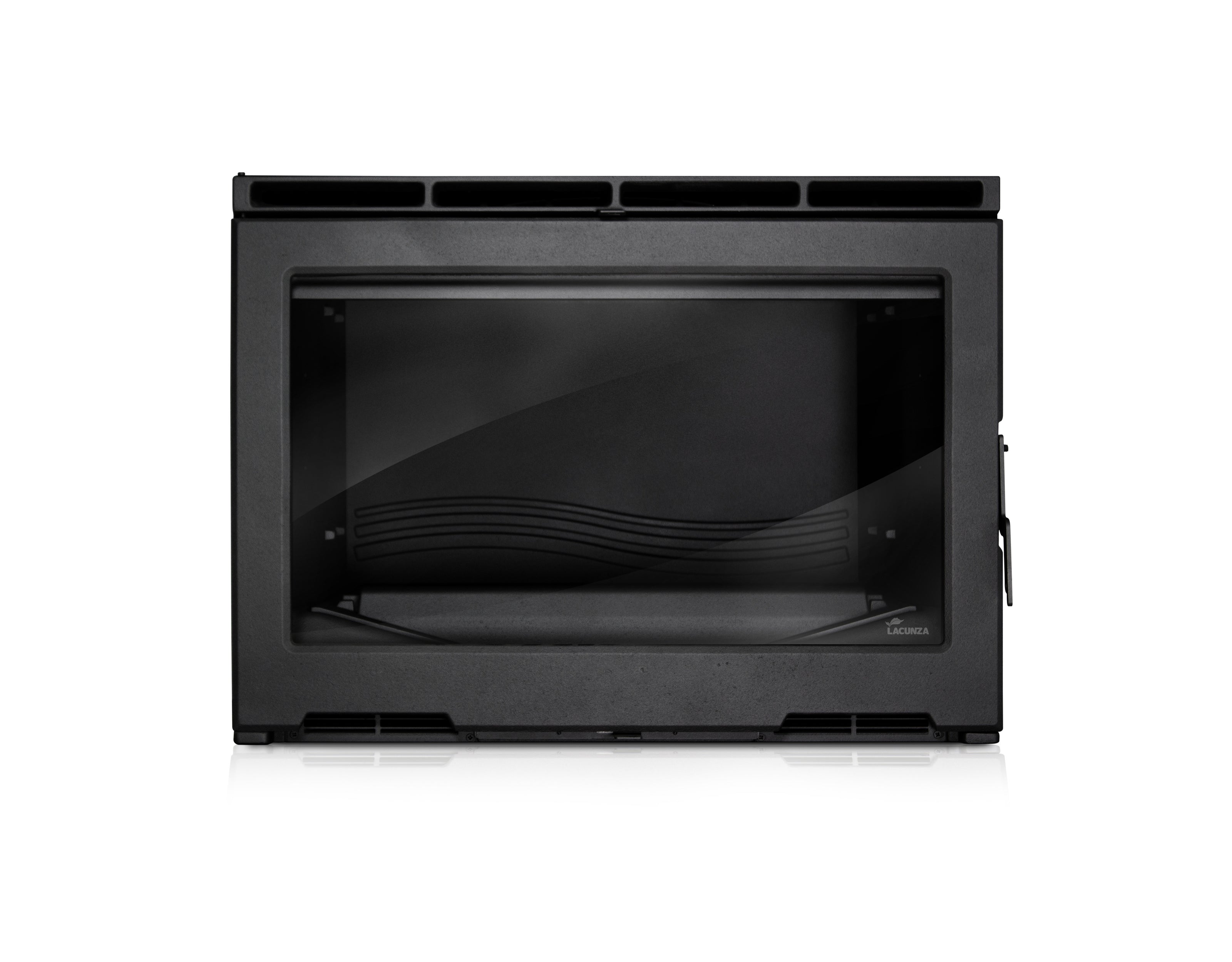 Lacunza MIDI 700, cast iron, wood-burning fireplace insert, black finish