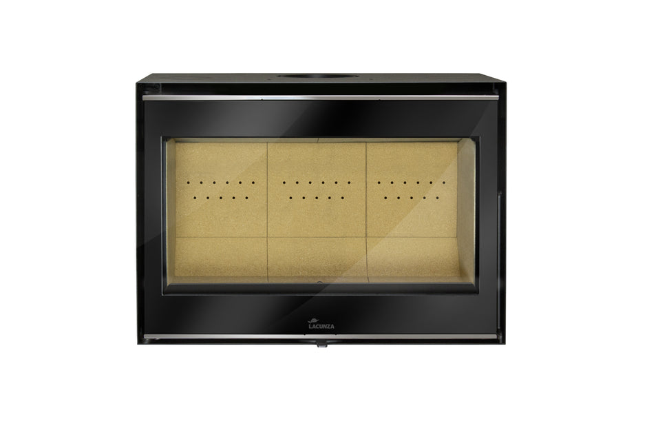 Lacunza ADOUR 700 ST, steel, wood-burning fireplace insert, straight glass, black color