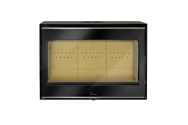 Lacunza ADOUR 700 ST, steel, wood-burning fireplace insert, straight glass, black color