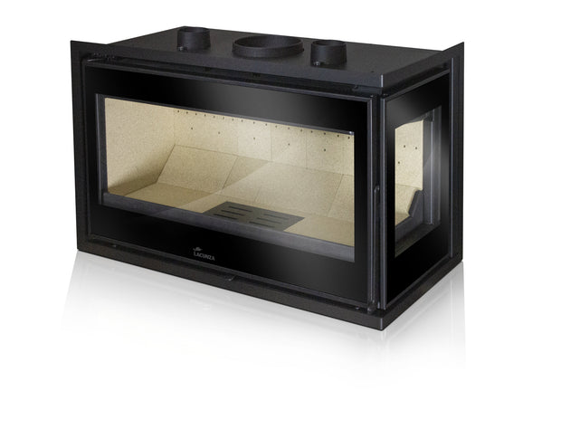 Lacunza ADOUR 800 CLD – Wood-burning steel fireplace insert, corner glass and maximum heating efficiency