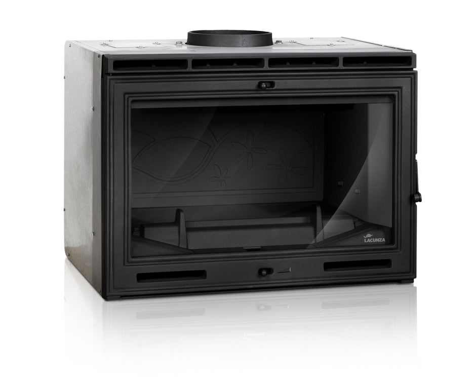 Lacunza IN 700, cast iron, wood-burning fireplace insert, black finish