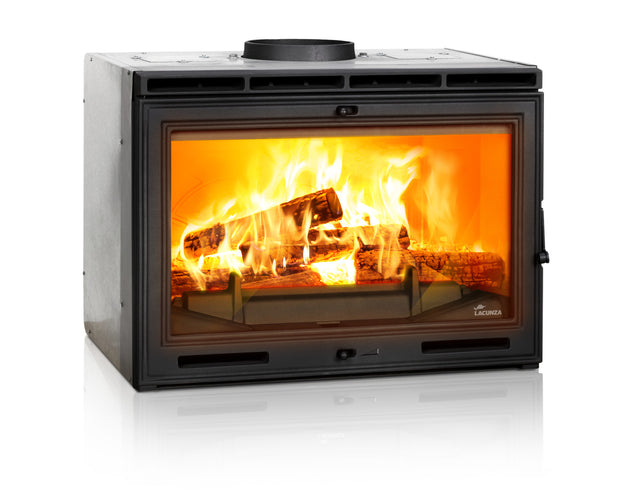 Lacunza IN 700, cast iron, wood-burning fireplace insert, black finish