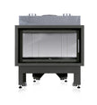 Lacunza INCA 100 – wood-burning steel fireplace with straight glass, double combustion and modern design