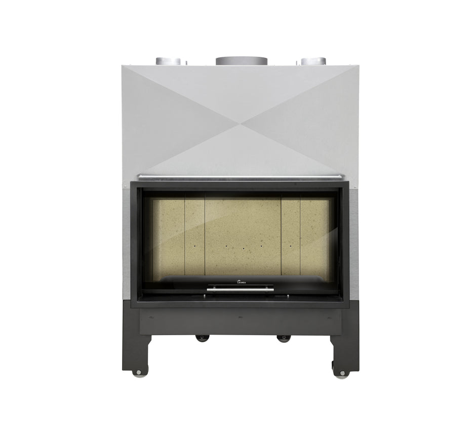 Lacunza ITACA ECO 100 – wood-burning steel fireplace with lift-up glass
