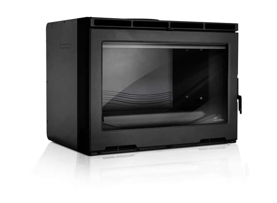 Lacunza MIDI 700, cast iron, wood-burning fireplace insert, black finish