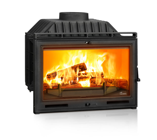 Lacunza RE 700, cast iron, wood-burning fireplace insert, black finish