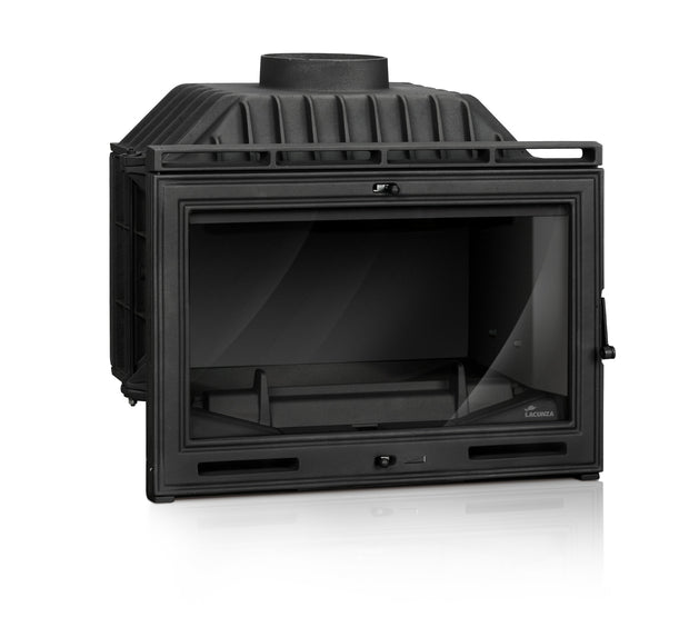 Lacunza RE 700, cast iron, wood-burning fireplace insert, black finish