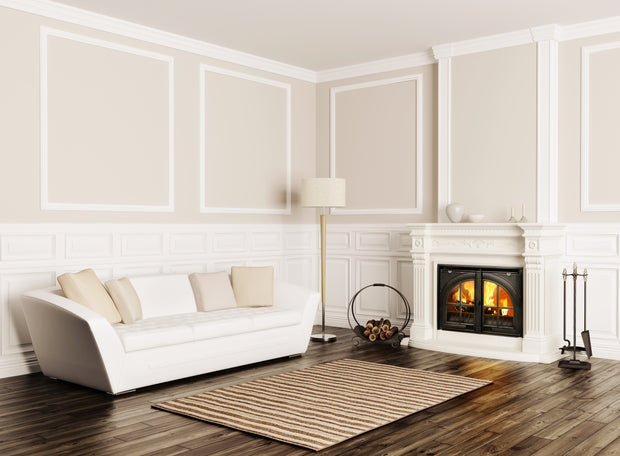 Lacunza SARA, cast iron, wood-burning fireplace insert, black finish