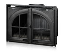 Lacunza SARA P/E, cast iron, wood-burning fireplace insert, black finish, lift-up door